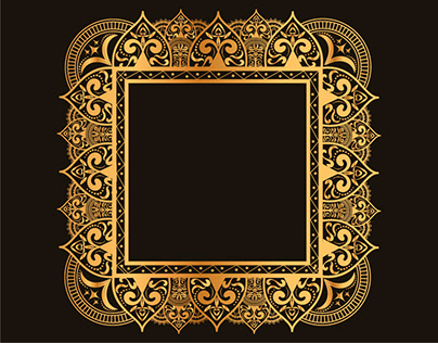 Rectangle frame with luxury border design
