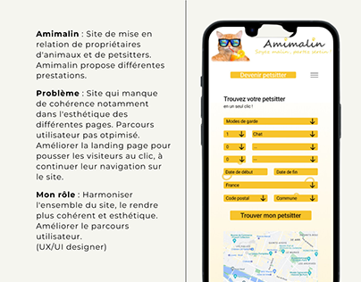 Refonte siteweb - Garde d'animaux
