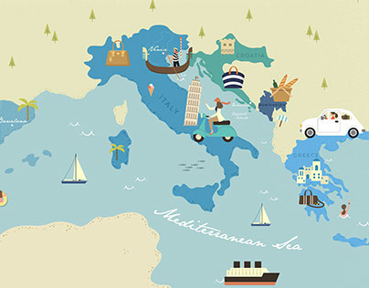 Map Illustration for sisterMAG Germany