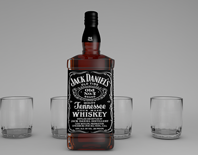 Modelado botella de whiskey