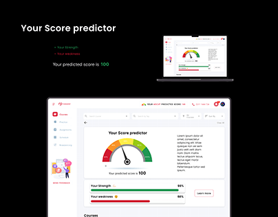 Project thumbnail - Score predictor ui web design