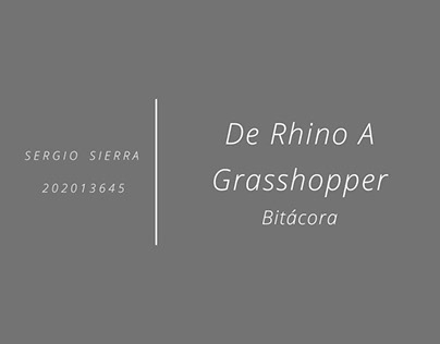 Bitacora De Rhino a Grasshopper