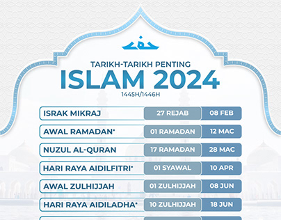 Graphic Design - Tarikh Penting Islam 2024