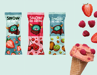 Ice cream packaging design. Illustration