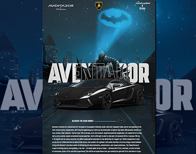 Car Poster[Lamborghini Aventador X DC Batman]