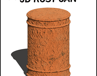 3D Rusted Can Art