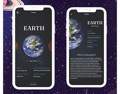UI Design Planet Mobile apps