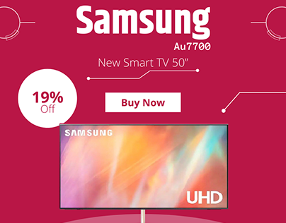 Samsung 4K LED Smart TV AU7700 Ultra HD (50 Inch)