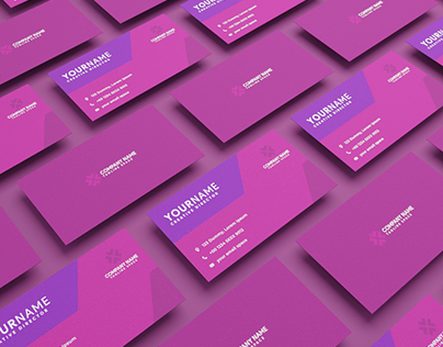 3D modeled Mockup (Business Card with front and back)