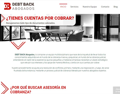 Página Corporativa Debt Back