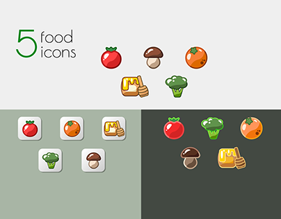 5 food icons