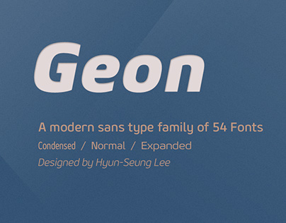 Geon (Geometric Type Family) 54 Fonts