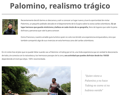 Redacción: Palomino, realismo trágico