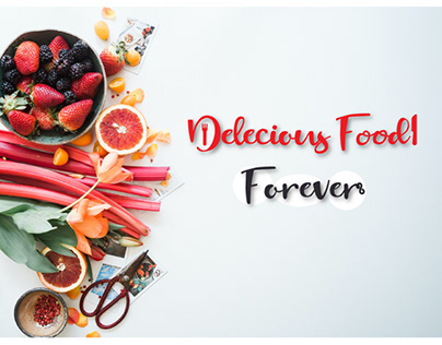 Caption Typography - Delecious Food Forever