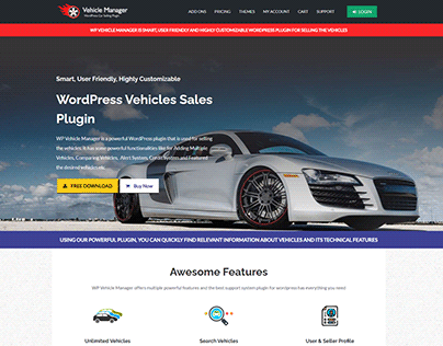 Vehicle Manager Landing Page