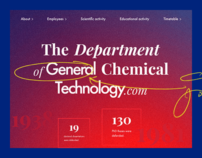 Chemical Technology / Web Design Concept