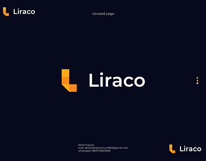 Liraco Logo, Unused logo,Branding,letter L Concept