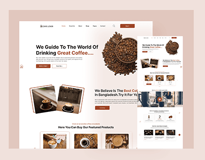 Coffee Shop Related Web Landing Page