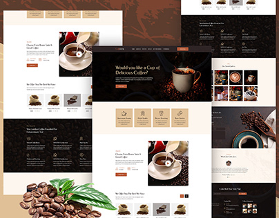 Coffeeria - Coffee Landing Page PSD Template