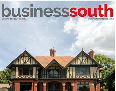 Business South - front cover & two page spread