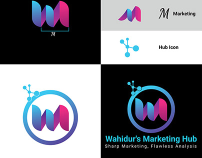 Wahidur's Marketing Hub Logo Design