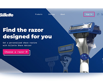 Gillette Website Redesign Concept