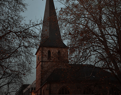 A Dusk View of the Cathedral's Dome - Essen Minster