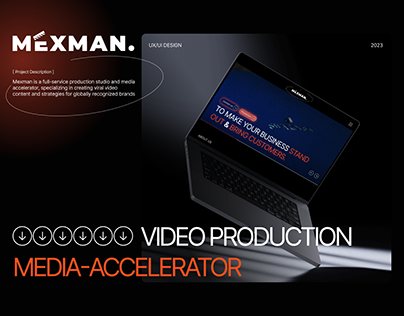 Website for video production company MEXMAN, 2023