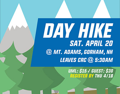 Day Hike UML Campus Rec Poster