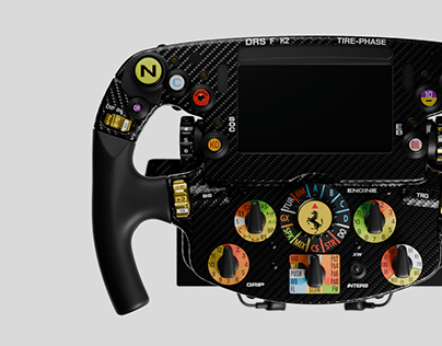 Ferrari F1 Steering Wheel - Product Visualization