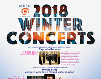 Carleton College Concert Series Tri-Fold Mailer