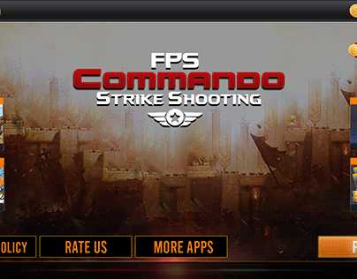 FPS COMMANDO STRIKE SHOOTING GAME UI