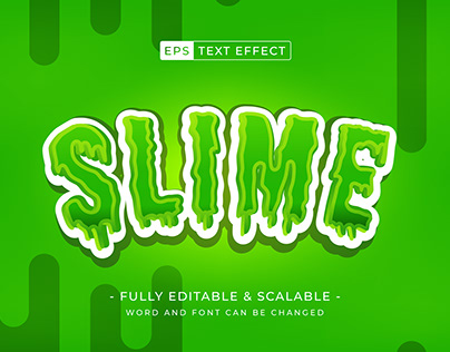 Slime 3D editable text effect template