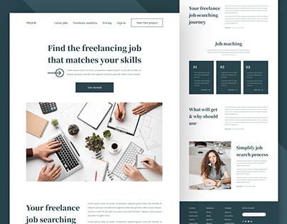 Find the freelance job landing page design