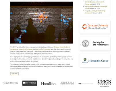 Central New York Humanities Corridor WordPress Website