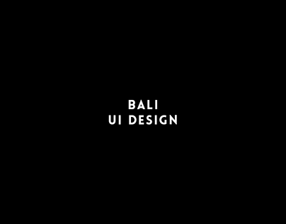Bali Mobile App UI Design