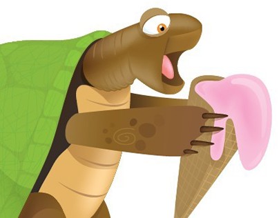 Slow Melt - Turtle Illustration