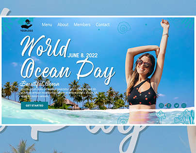 Worlds Ocean Day Celebrating, Landing Ui
