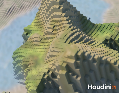 Project thumbnail - Houdini Mograph Terrain morph