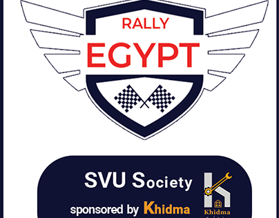 Create a sticker for Rally Egypt with sponser Khidma