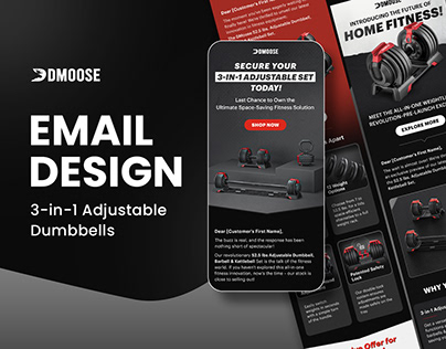 Email Design of DMoose Adjustable Dumbbells