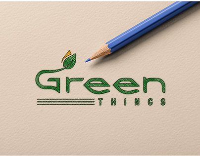 Handwritten Typography Logo | Green Things