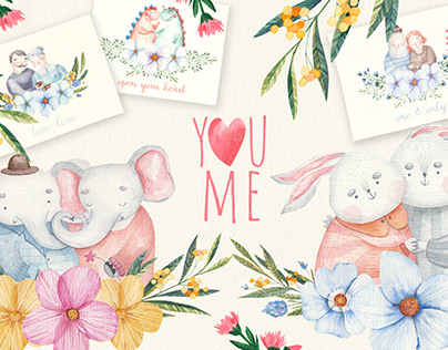 Cards for Valentines day TIFF JPEG PNG EPS PSD