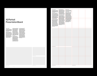A2 Presentation Grid System for InDesign | Portrait