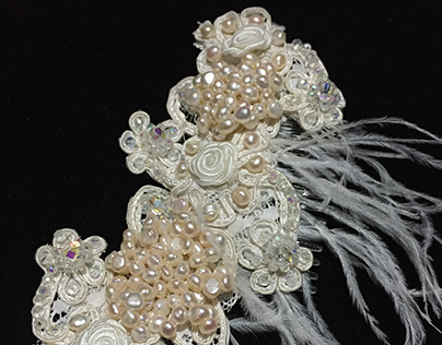 Haute Couture Accessories, pearls, crystals, laces.