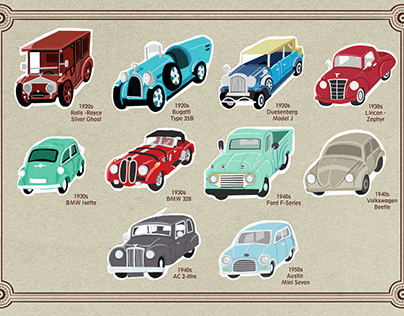 Prop Design : Mini vintage cars