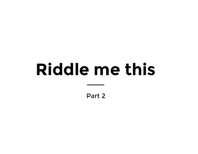 Typographic riddles (part 2)
