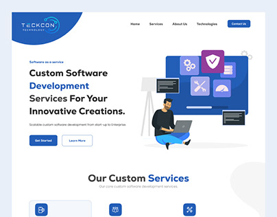 Landing Page Design for Teckon Technology