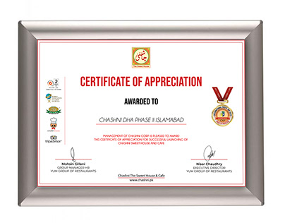 Certificate of apprecation