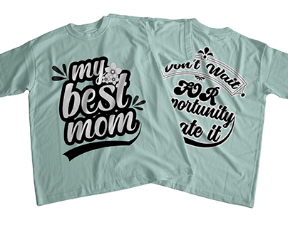 Project thumbnail - Typography t-shirt design and black & white text design